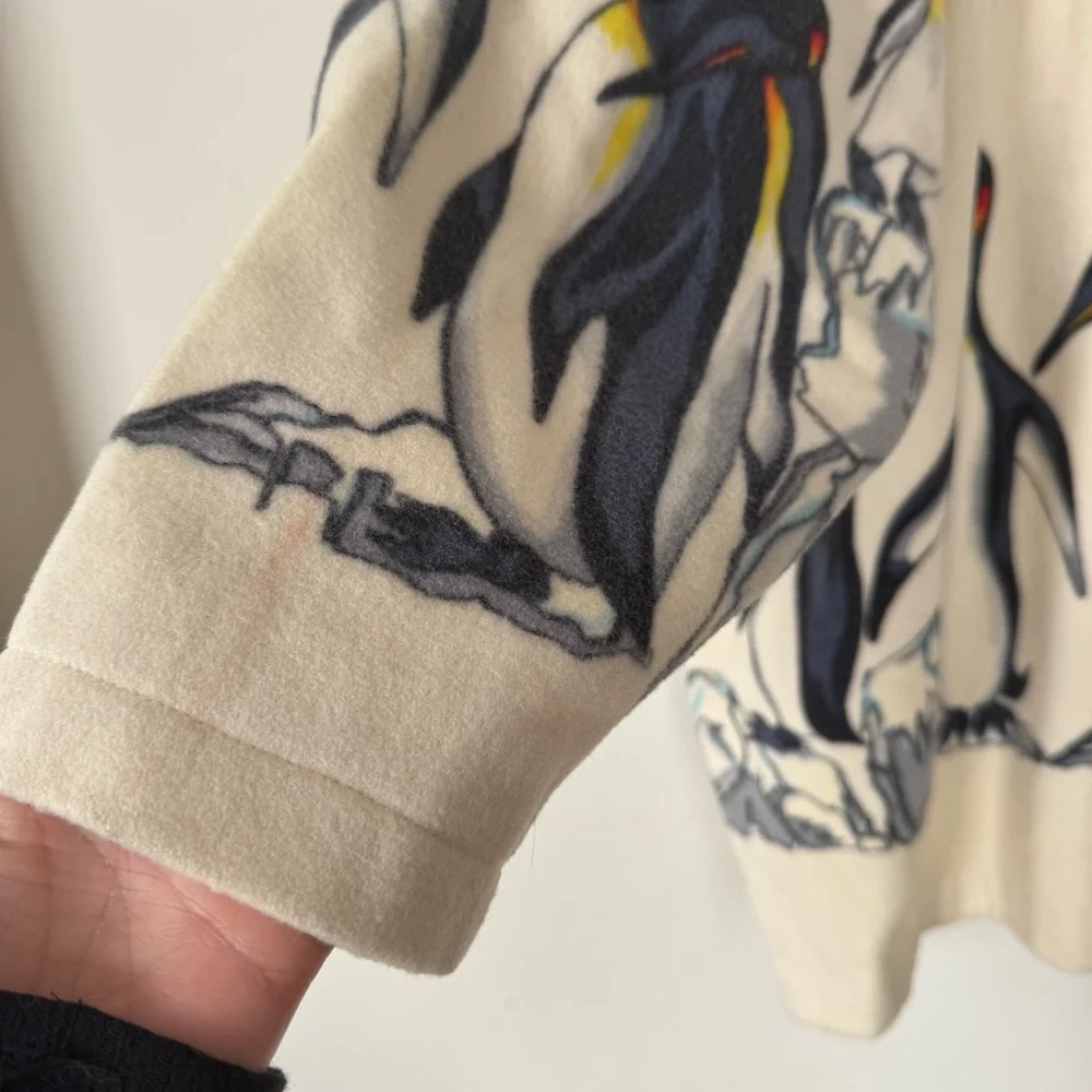 Rare Vintage 90s Nicole Miller Penquin Boiled Wool Oversized Coat 1XL Sample - Picture 10 of 12